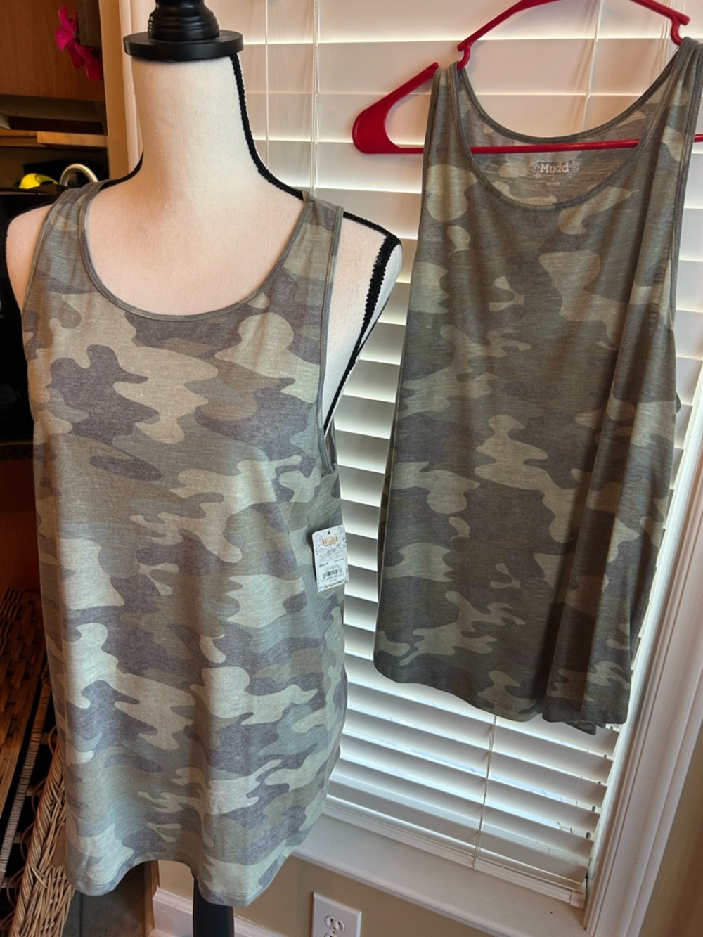 2 New Women's MUDD Camouflage Tank tops